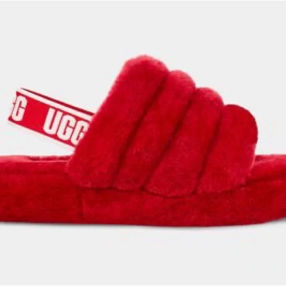 UGG Fluff Yeah Slide Toddler 7T NEW in BOX Red - Picture 5 of 7